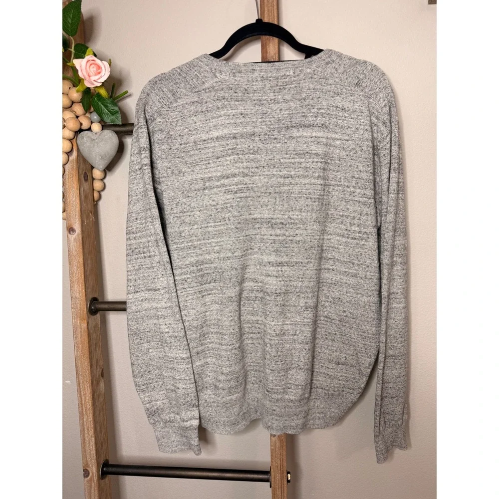 Polo Ralph Lauren Mens Grey Heather Cotton Crewneck Pony Logo Sweater Medium